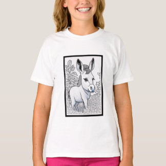 Donkey Puppy Dreams: Whimsical T - Shirt Print Des