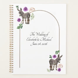 Donkey Purple Floral Wedding Planner Planer