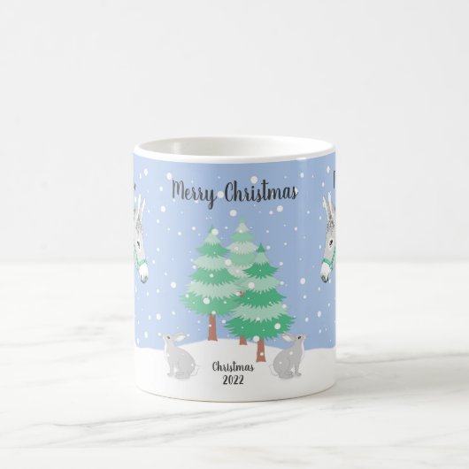 Donkey Rabbit Snow Weihnachts-Tasse Kaffeetasse (Mittel)
