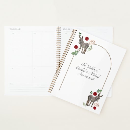 Donkey Red Floral Rustic Wedding Planer (Anzeige)