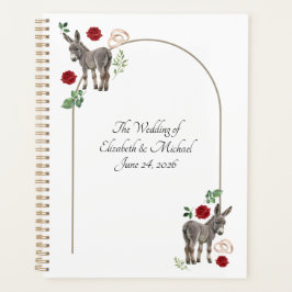 Donkey Red Floral Rustic Wedding Planer