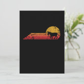 Donkey Retro Vintag Style Einladung (Stehend Vorderseite)