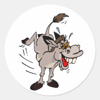 Donkey Runder Aufkleber