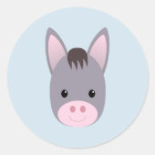 Donkey Runder Aufkleber (Vorderseite)