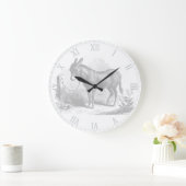 Donkey Sketch Wall Clock Große Wanduhr (Zuhause)