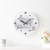 Donkey Sketch Wall Clock Große Wanduhr (Zuhause)