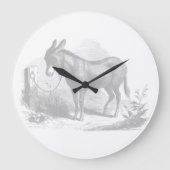 Donkey Sketch Wall Clock Große Wanduhr (Vorderseite)