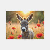 Donkey Sommer Harmonie Landschaft Kunst Fleecedecke (Vorderseite (Horizontal))