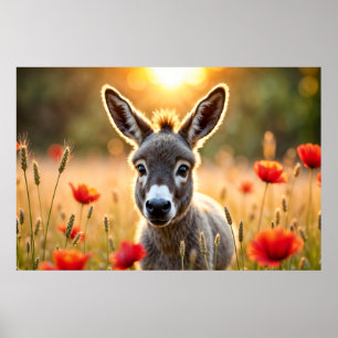 Donkey Sommer Harmonie Landschaft Kunst Poster