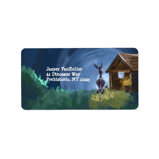 Donkey Stationery Adressaufkleber (Vorne)