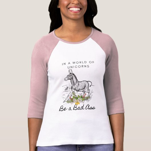 Donkey-T - Shirt, Langarm-Esel-Hemd T-Shirt (Vorderseite)