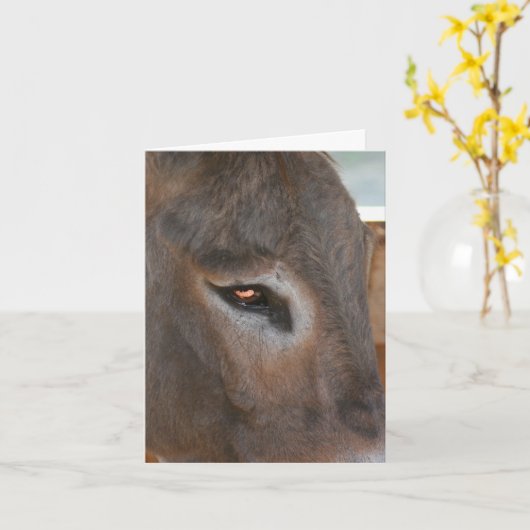 Donkey Thoughts Farm Animal Note Karte (Gelbe Blume)