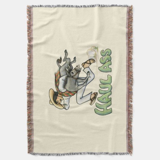 Donkey Throw Blanket Decke (Vorderseite Vertikal)