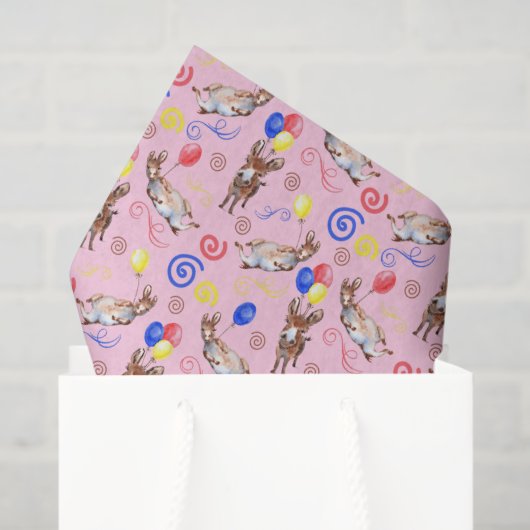 Donkey Tissue Paper in Pink Seidenpapier (Geschenk Tasche)