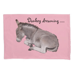 Donkey träumt niedliches Eselfohlen Kissenbezug