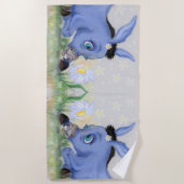 Donkey und Daisy Beach Handtuch (Vorderseite)