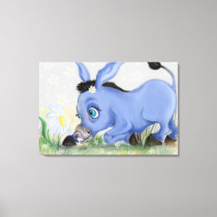 Donkey und Daisy Canvas Print Leinwanddruck