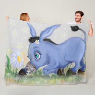 Donkey und Daisy Fleece Blanket