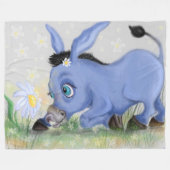 Donkey und Daisy Fleece Blanket (Vorderseite (Horizontal))