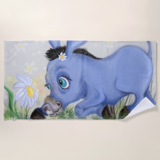 Donkey und Daisy Funny Beach Handtuch (Vorderseite)