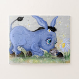 Donkey und Daisy Puzzle Geschenk - Malerei