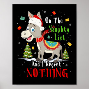 Donkey Weihnachten auf der schmutzigen Liste, und  Poster