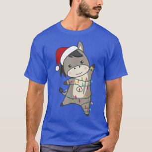 Donkey Weihnachten Weihnachtsklauseln Lüchten Lich T-Shirt