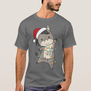 Donkey Weihnachten Weihnachtsklauseln Lüchten Lich T-Shirt