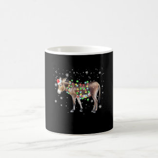 Donkey Weihnachtsbeleuchtung Farbe | Santa Donkey- Kaffeetasse