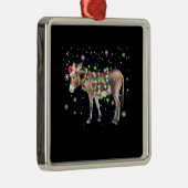 Donkey Weihnachtsbeleuchtung Farbe | Santa Donkey- Ornament Aus Metall (Rechts)