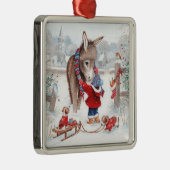Donkey Weihnachtsfamilie Ornament Aus Metall (Rechts)