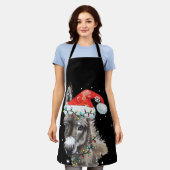 Donkey Weihnachtsfarbenleuchten Weihnachtsmannmütz Schürze (Getragen)