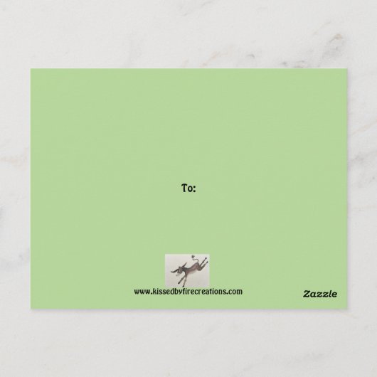 Donkey Weihnachtskarte Postkarte (Rückseite)