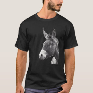 Donkey White und Black Portrait T-Shirt