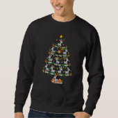 Donkey  Xmas Lights Donkey Christmas Tree Sweatshirt (Vorderseite)
