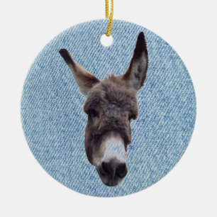 Donkey zu Denim Ornament