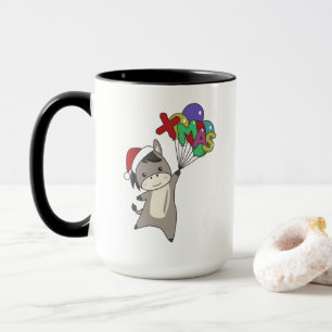Donkeys Christmas Donkeys Winter Animals Tasse