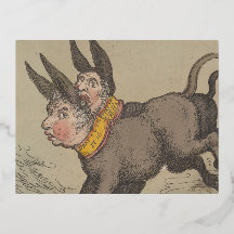 Donkeys - Foil Holiday Postcard