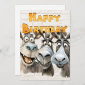 Donkey's Funny Birthday Feiertagskarte (Vorne/Hinten)