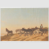 Donkeys in Südfrankreich (von Eugène Burnand) Seidenpapier (Vorderseite)