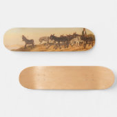 Donkeys in Südfrankreich (von Eugène Burnand) Skateboard (Horizontal)
