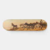 Donkeys in Südfrankreich (von Eugène Burnand) Skateboard (Horizontal)