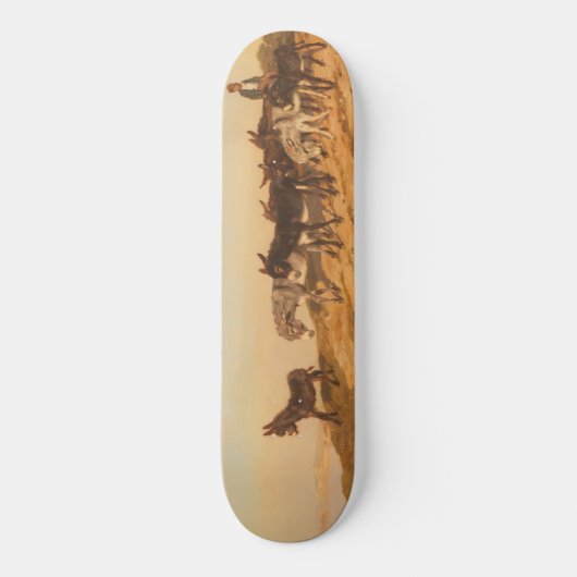 Donkeys in Südfrankreich (von Eugène Burnand) Skateboard (Vorderseite)