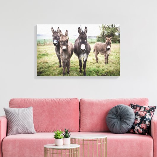 Donkeys Leinwanddruck (Insitu (Wohnzimmer))