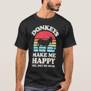 Donkeys machen mich glücklich Donkey Lover Bauer F T-Shirt