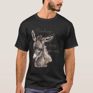 Donkeys machen mich Niedlich lächeln Miniatur Donk T-Shirt