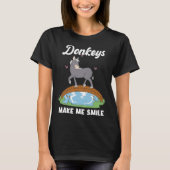Donkeys machen mich zum Lächeln Donkey Mini Pferd T-Shirt (Vorderseite)