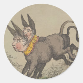 Donkeys - Round Stickers for Stationery