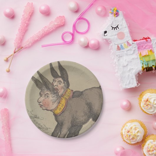 Donkeys - Rundpapier-Teller Pappteller (Party)