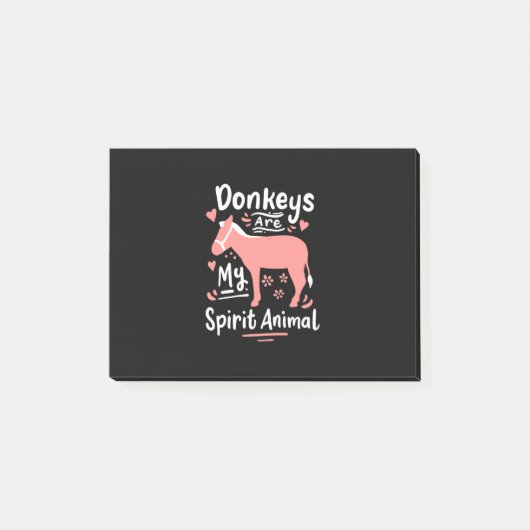 Donkeys sind meine Geistertiere Post-it Klebezettel (Vorderseite)